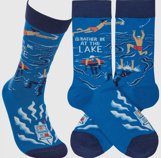 I’d Rather Be At The Lake Socks