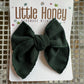 Green Waffle Knit Mini Fable Bow