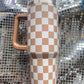 Khaki Checkered 40oz Tumbler