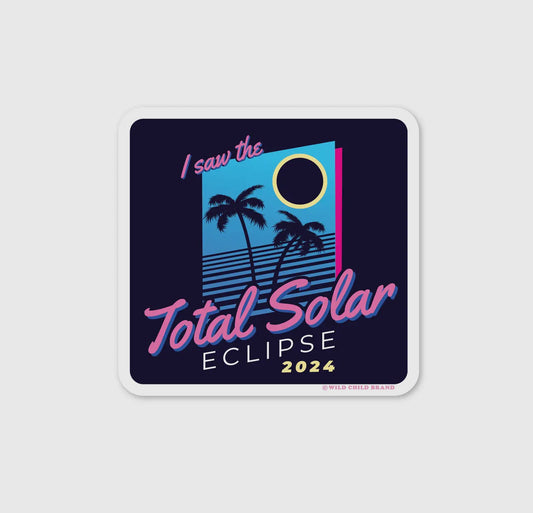 Retro Solar Eclipse Sticker