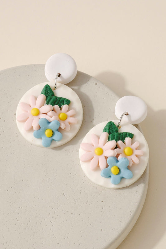 Clay Flower Earrings