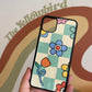 Flower + Checkered Phone Case