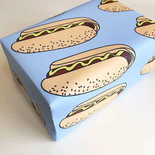 Hot Dog Gift Wrap | Single Sheet