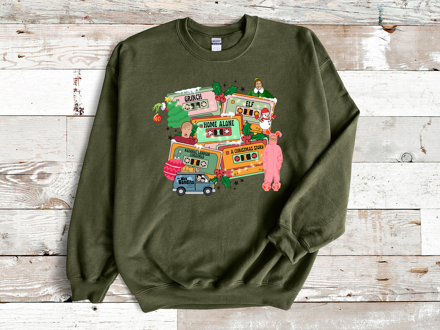 Christmas Tapes Sweatshirt + Tee