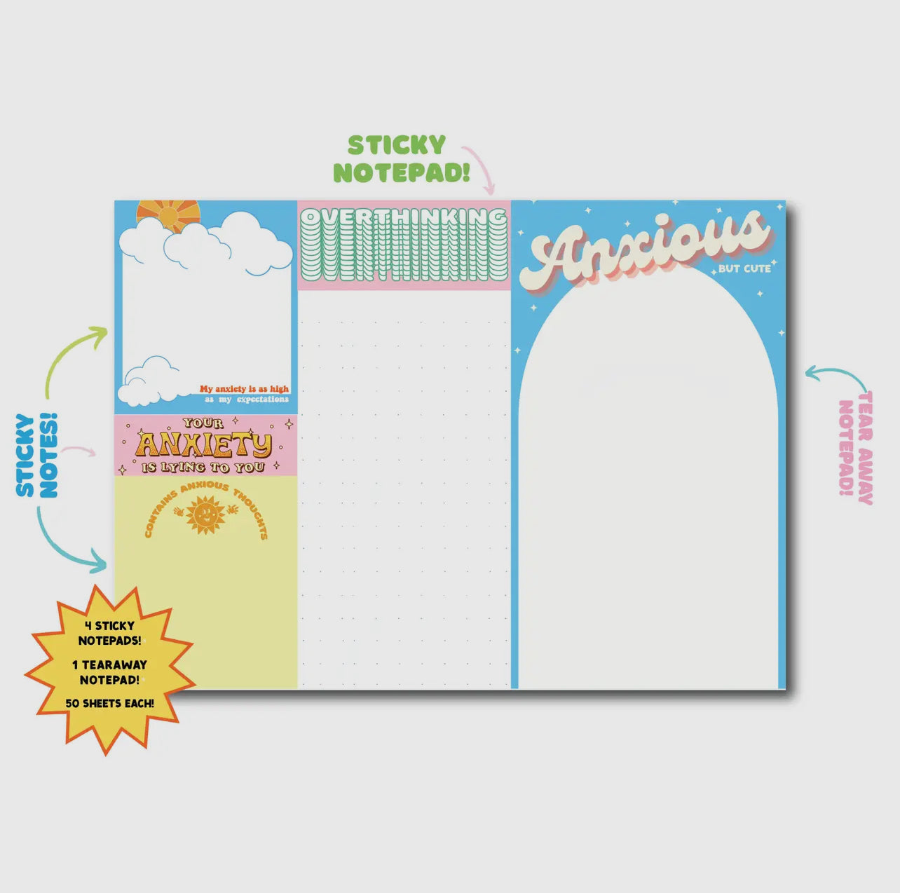 Anxiety Sticky Note Set