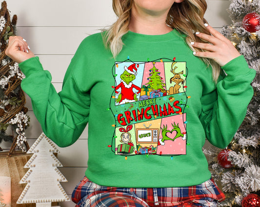 Merry Grinchmas Sweatshirt + Tee