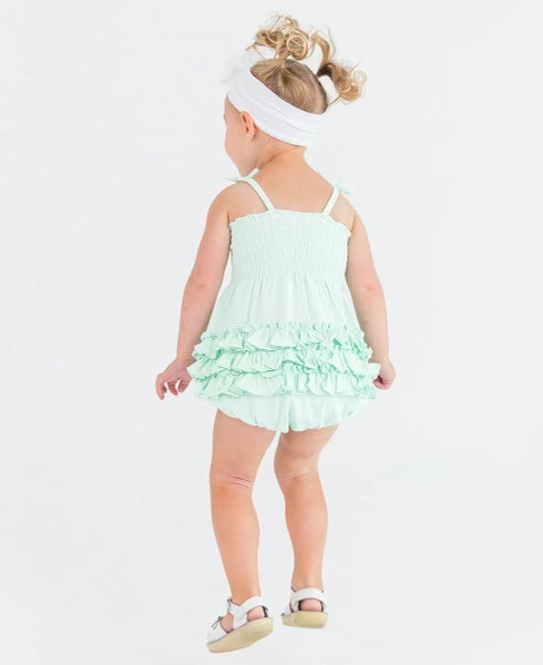 Smocked Mint Romper