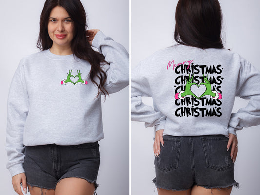 Merry Christmas Grinch Sweatshirt + Tee