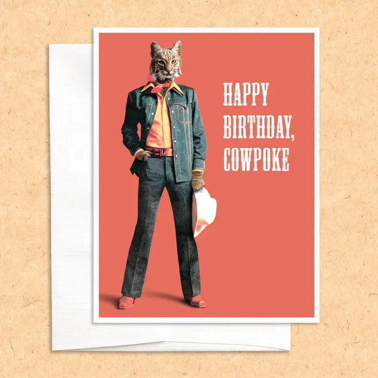 Cowpoke Bobcat Greeting Card