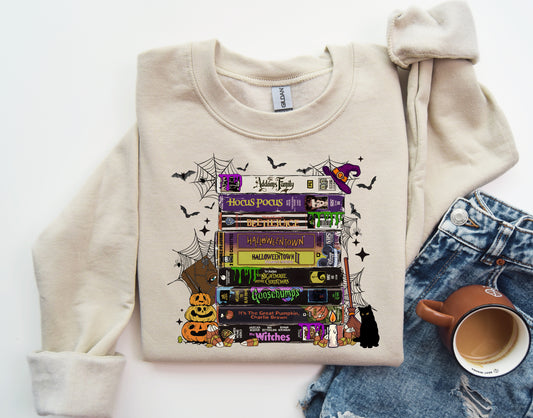 Halloween Movie Stack Sweatshirt + Tee